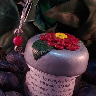 Feeders- Silver/Garnet Glitter